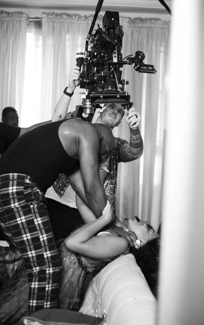 Camera operator on a spot