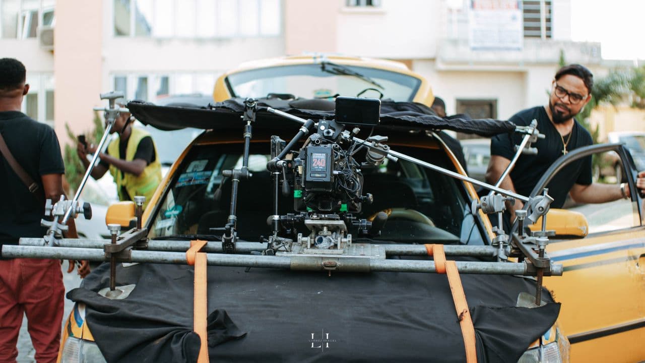 Cinematographer framing a shot